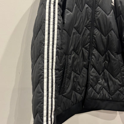 00's Adidas ダブルジップ キルティングジャケット 黒 (XL)/A9861J-SO