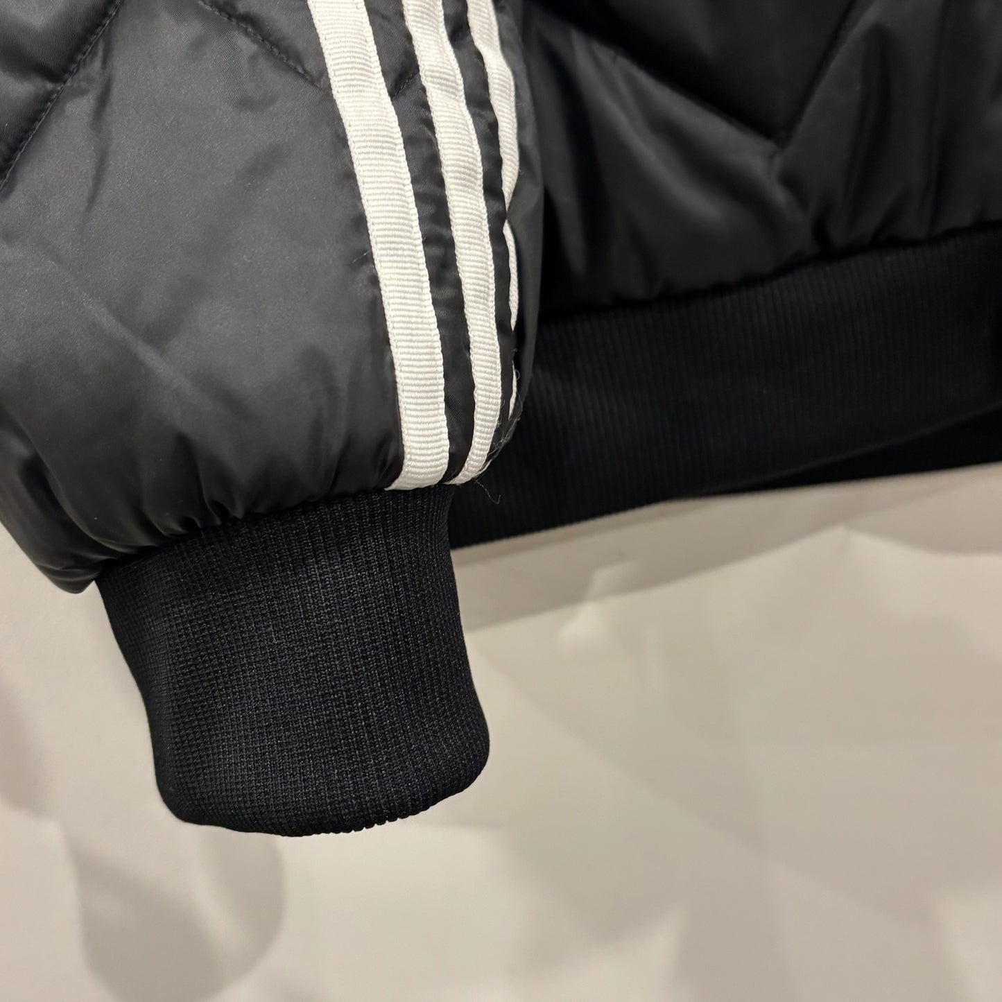 00's Adidas ダブルジップ キルティングジャケット 黒 (XL)/A9861J-SO