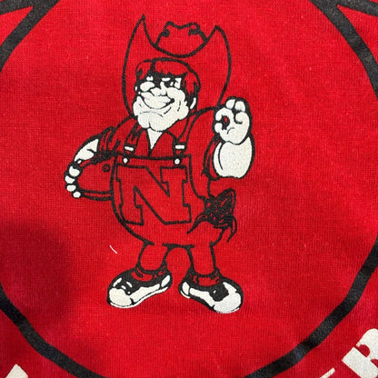80's Champion NEBRASKA ネブラスカ・コーンハスカーズ スポーツTシャツ 赤 (M)/A3808T-SO