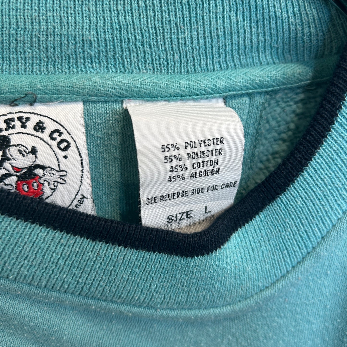 00's Mickey & Co. ミッキー 1928 Original Authentic ディズニースウェット 水色 (L)/B0325S-SO