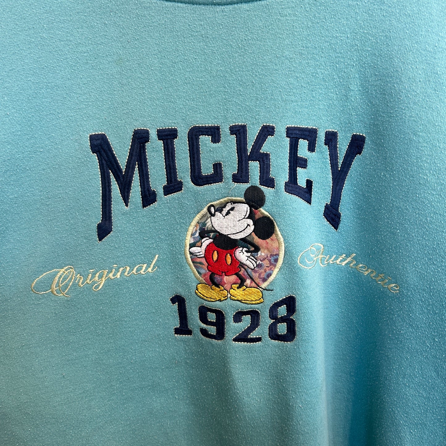 00's Mickey & Co. ミッキー 1928 Original Authentic ディズニースウェット 水色 (L)/B0325S-SO