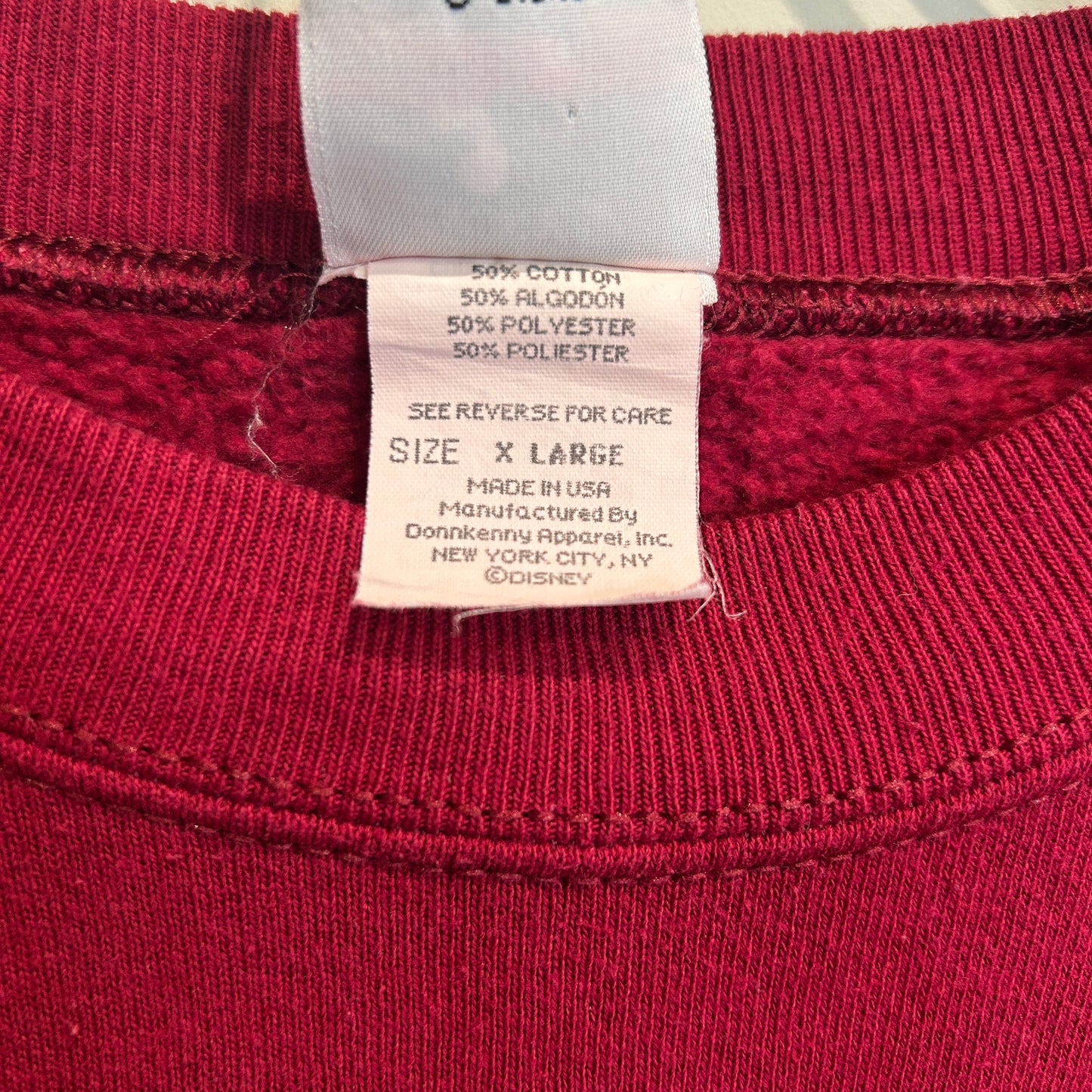 90's Mickey & Co. ミッキーマウス プリントスウェット えんじ (XL)/B3645S-SO