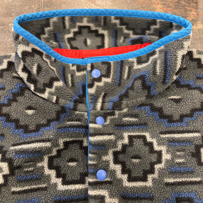 FA12 Patagonia パタゴニア スナップT 総柄 フリース プルオーバー ヤナバ フォージグレー (M) /A9847F-SO