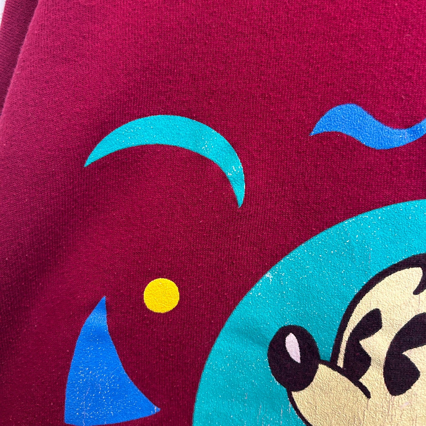 90's Mickey & Co. ミッキーマウス プリントスウェット えんじ (XL)/B3645S-SO