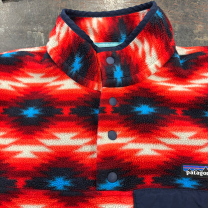 FA15 Patagonia パタゴニア ウィメンズ スナップT ネイティブ柄 シンチラ レッドネイビー (M) /A9853F-SO