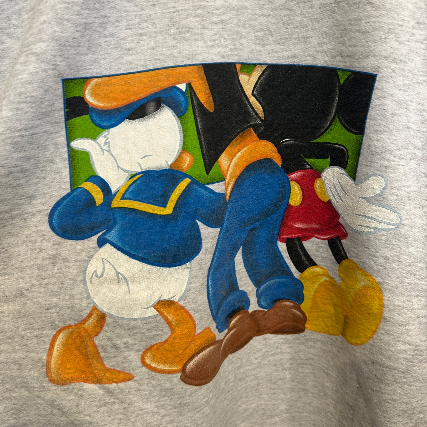 90's ~ The Disney catalog ミッキー＆グーフィ＆ドナルド ディズニースウェット 白 (L)/C1425S-SO