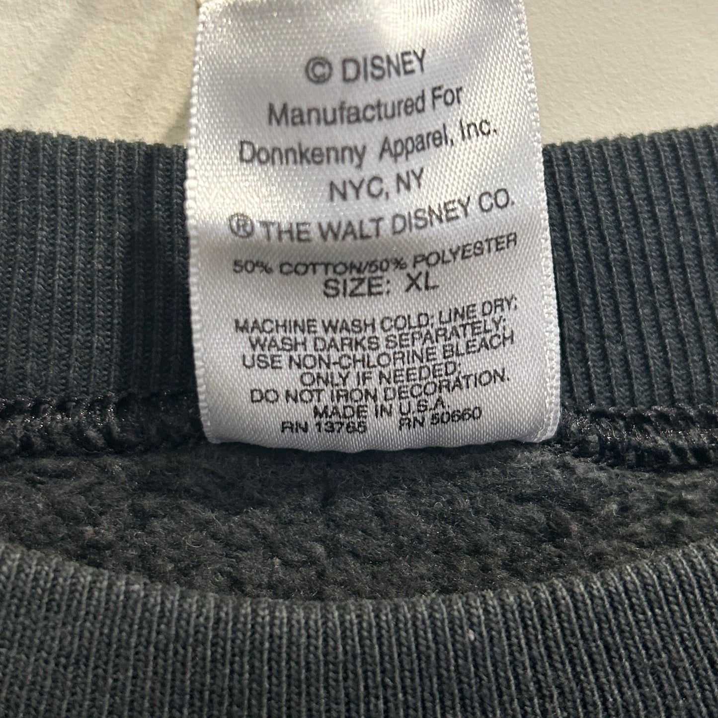 90's Mickey & Co. グーフィー "THIS END UP" ディズニースウェット 黒 (XL)/C1426S-SO