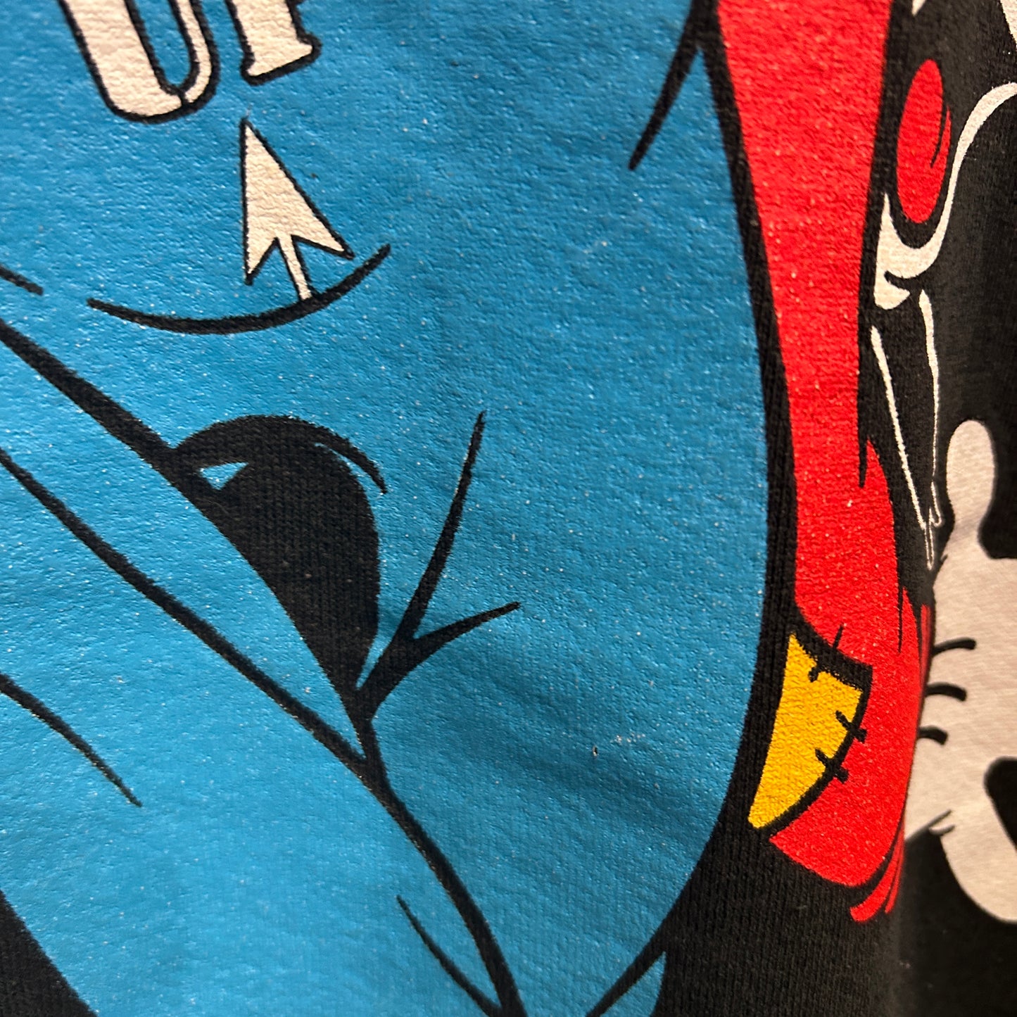 90's Mickey & Co. グーフィー "THIS END UP" ディズニースウェット 黒 (XL)/C1426S-SO