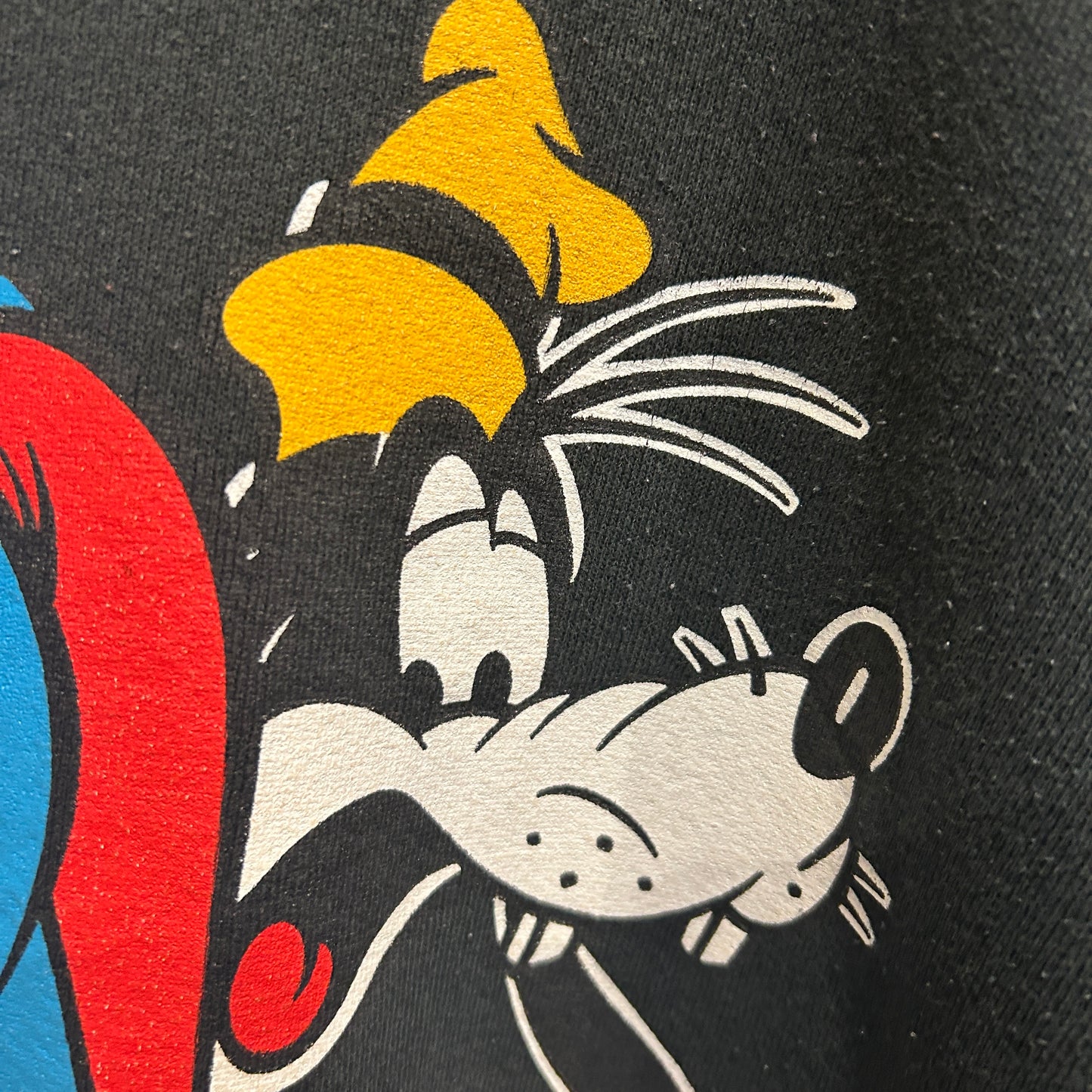 90's Mickey & Co. グーフィー "THIS END UP" ディズニースウェット 黒 (XL)/C1426S-SO