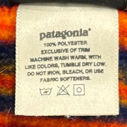 90's Patagonia パタゴニア Capilene キャプリーン フリース プルオーバー マルチボーダー オレンジネイビー (L) /A9841F-SO