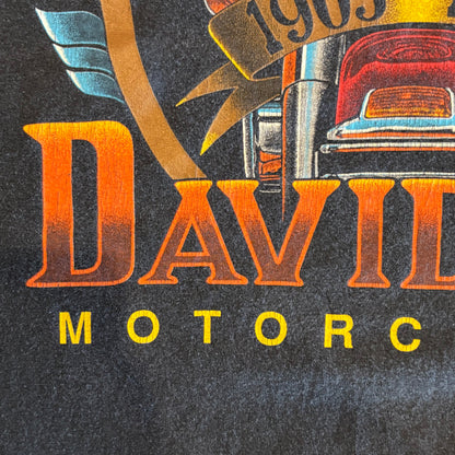 80's Harley-Davidson KSH-ANSBACH GERMANY ハーレープリントTシャツ 黒 (XL)/A3088T-SO