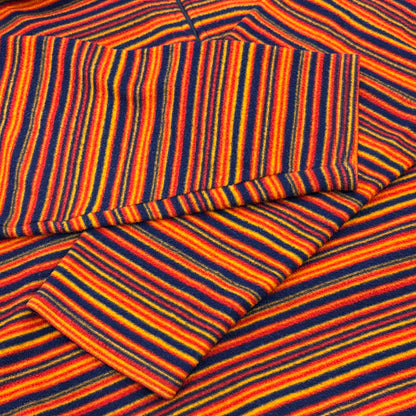 90's Patagonia パタゴニア Capilene キャプリーン フリース プルオーバー マルチボーダー オレンジネイビー (L) /A9841F-SO