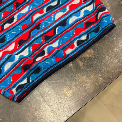 FA16 Patagonia パタゴニア スナップT フリース プルオーバー 総柄 ターコイズブルーレッド (L) /A9854F-SO