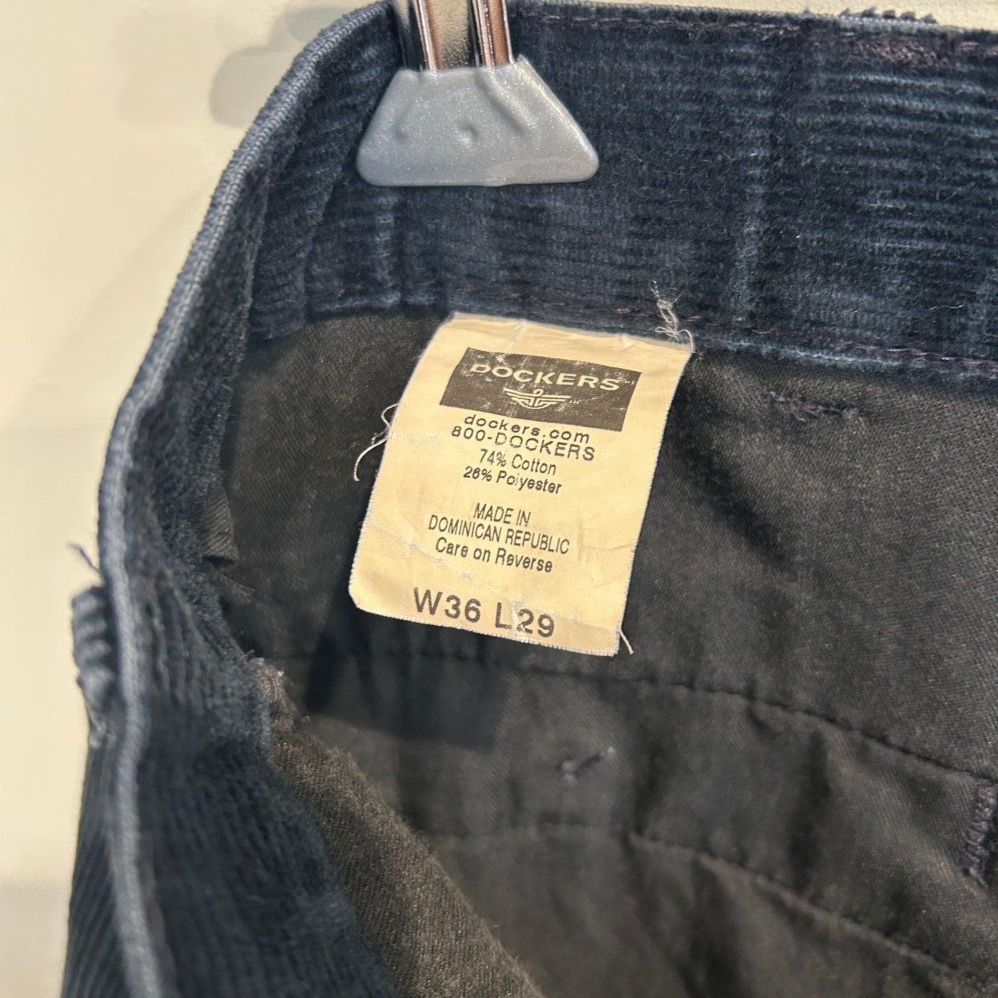 00's DOCKERS タック入り コーデュロイパンツ 紺 (36×29)/B4090P-SO