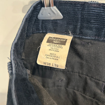 00's DOCKERS タック入り コーデュロイパンツ 紺 (36×29)/B4090P-SO
