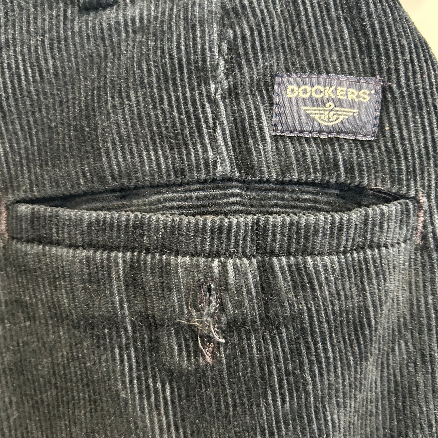 00's DOCKERS タック入り コーデュロイパンツ 紺 (36×29)/B4090P-SO
