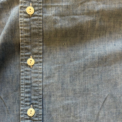 00's Polo by Ralph Lauren band collar shirt (M)/A6335SH-SO