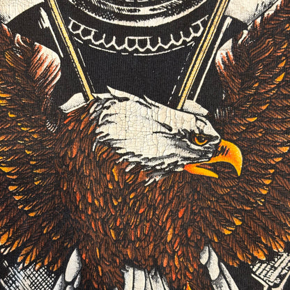 90's Hanes Harley-Davidson Cleveland, Ohio イーグル プリントTシャツ 黒 (M)/A3659T-SO