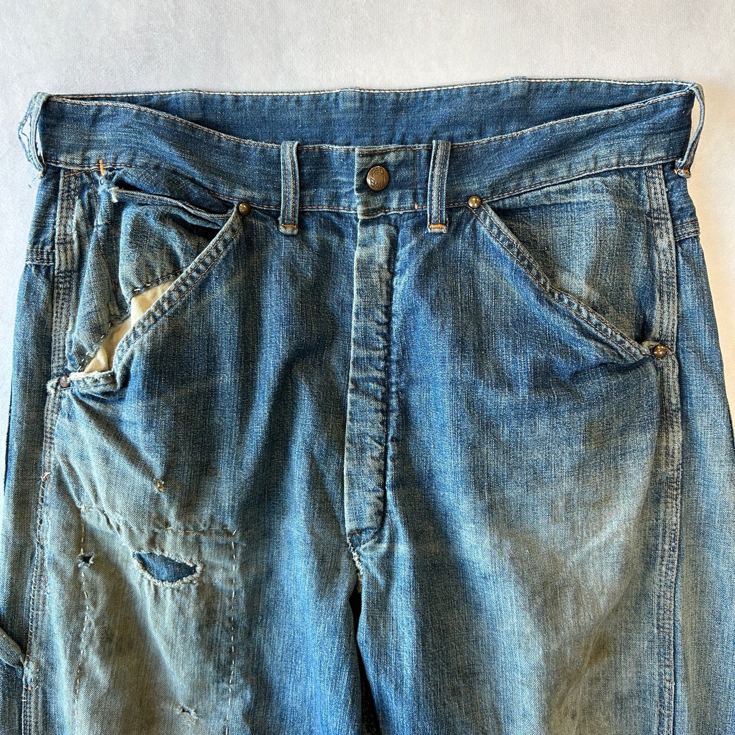 50' RED BALL デニムペインターパンツ ワークパンツ 襤褸/A9608P-SO