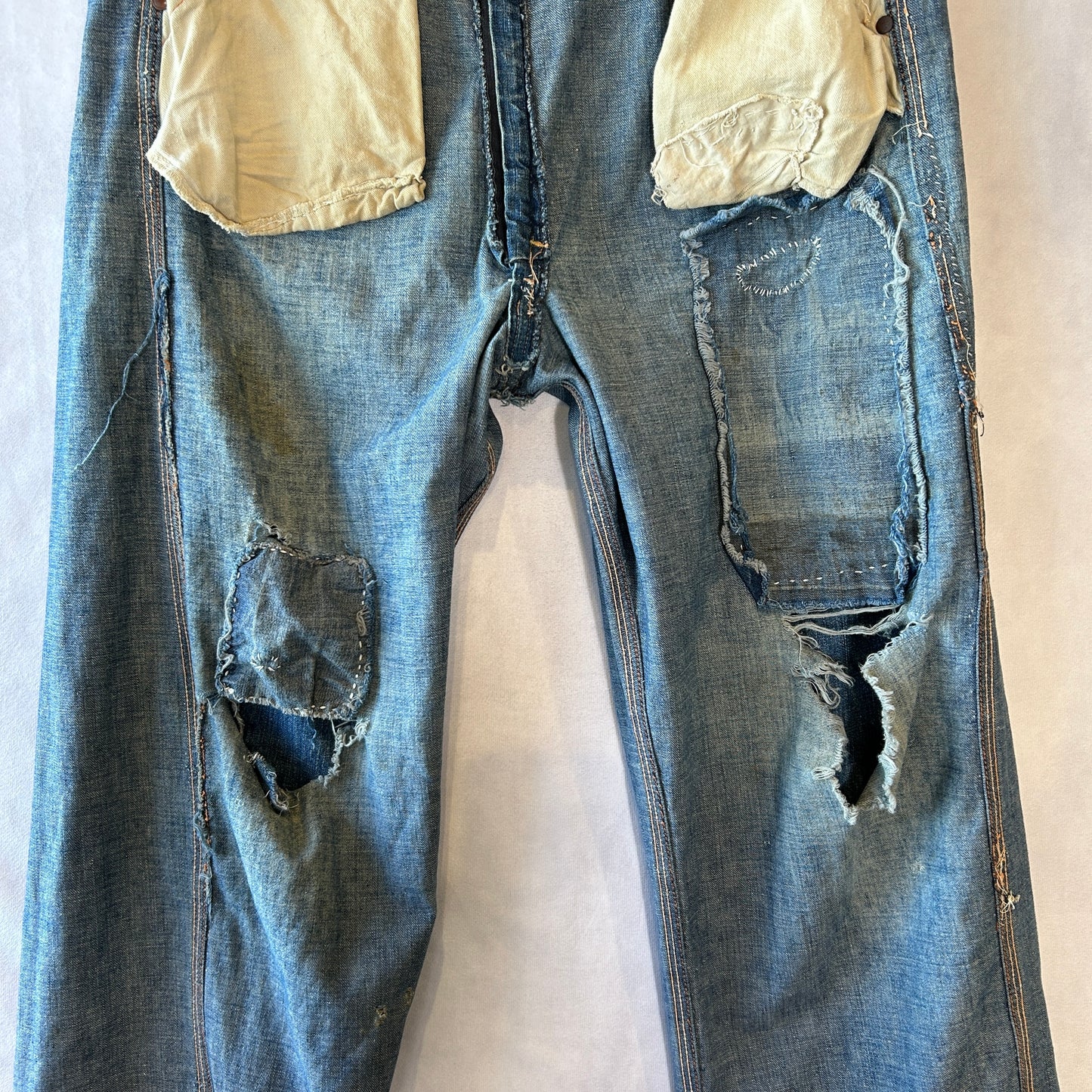 50' RED BALL デニムペインターパンツ ワークパンツ 襤褸/A9608P-SO