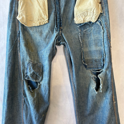 50' RED BALL デニムペインターパンツ ワークパンツ 襤褸/A9608P-SO