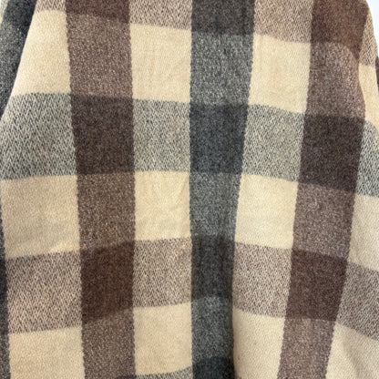 70's Wool Rich ウールリッチ バッファローチェック シャツジャケット 灰茶ベージュ系 (50)/A5088J-SO