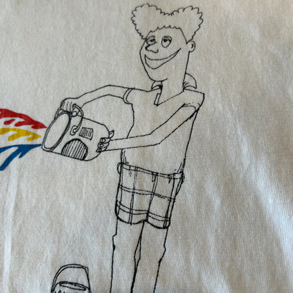 90's Hanes UNION COLLEGE イベントTシャツ アート 白(XL)/A7327T-SO
