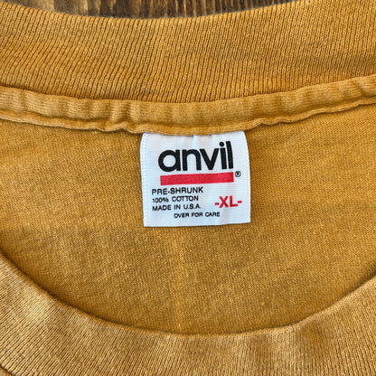 90's anvil "Harbor Hill Sock Hop"ダンスイベントTシャツ フロッキープリント (XL)/A7385T-SO
