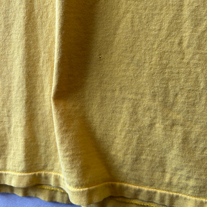 90's Stussy ステューシー スニーカー プリントTシャツ イエロー(XL)/C0744T-SO