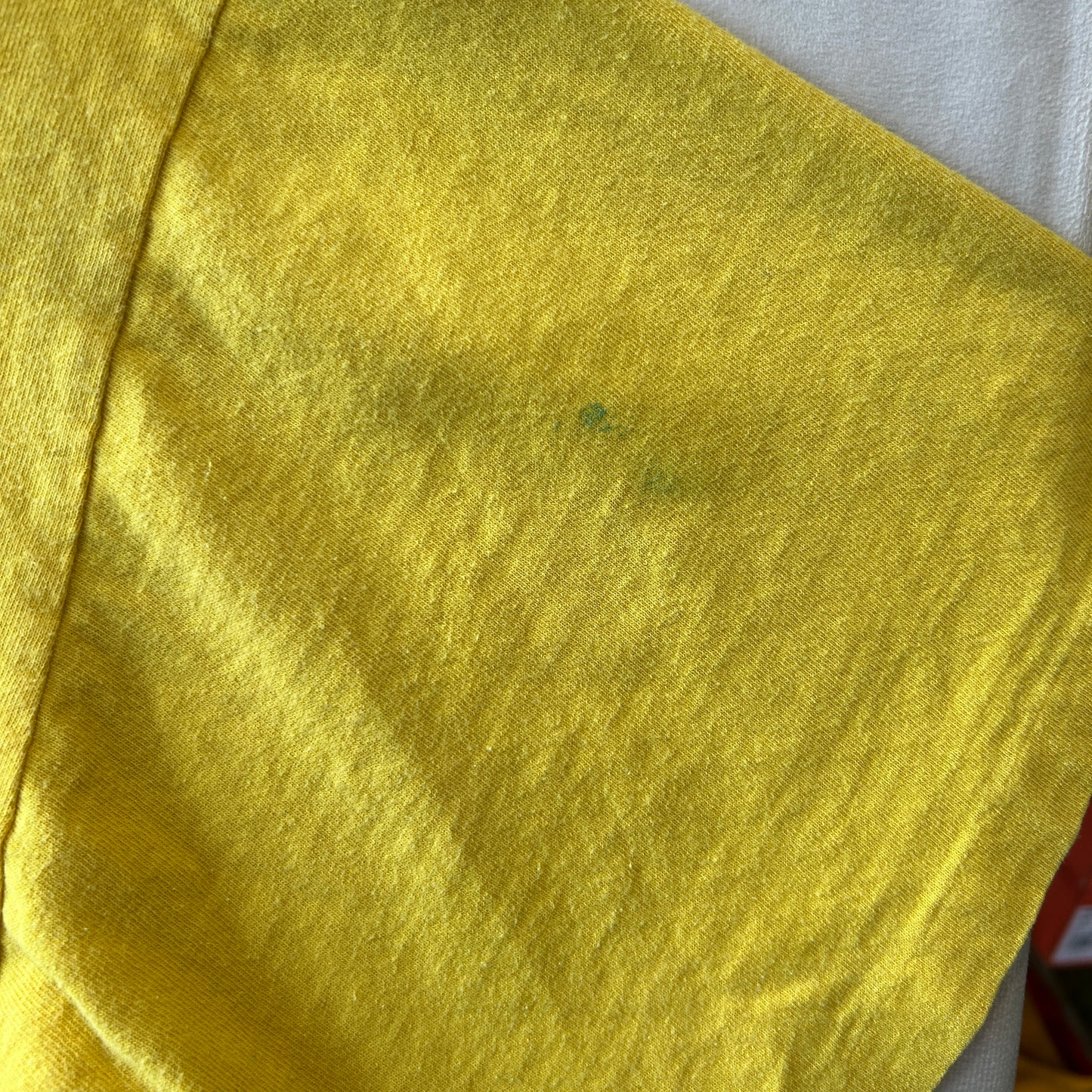 90's Stussy ステューシー スニーカー プリントTシャツ イエロー(XL)/C0744T-SO