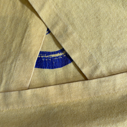 90's Stussy ステューシー スニーカー プリントTシャツ イエロー(XL)/C0744T-SO