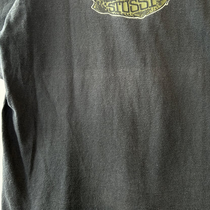 80's Stussy ステューシー Don't Take The Bite... 魚 Tシャツ ブラック (L)/C0434T-SO