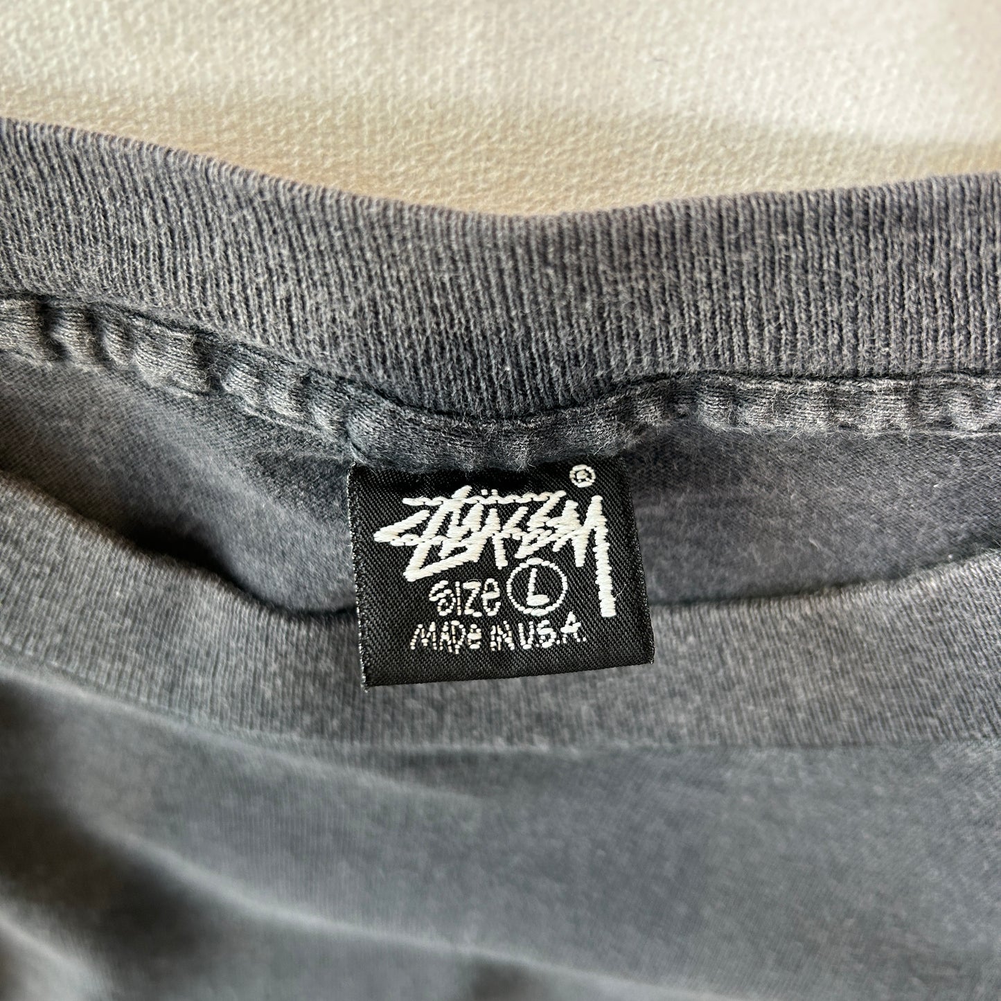 80's Stussy ステューシー Don't Take The Bite... 魚 Tシャツ ブラック (L)/C0434T-SO