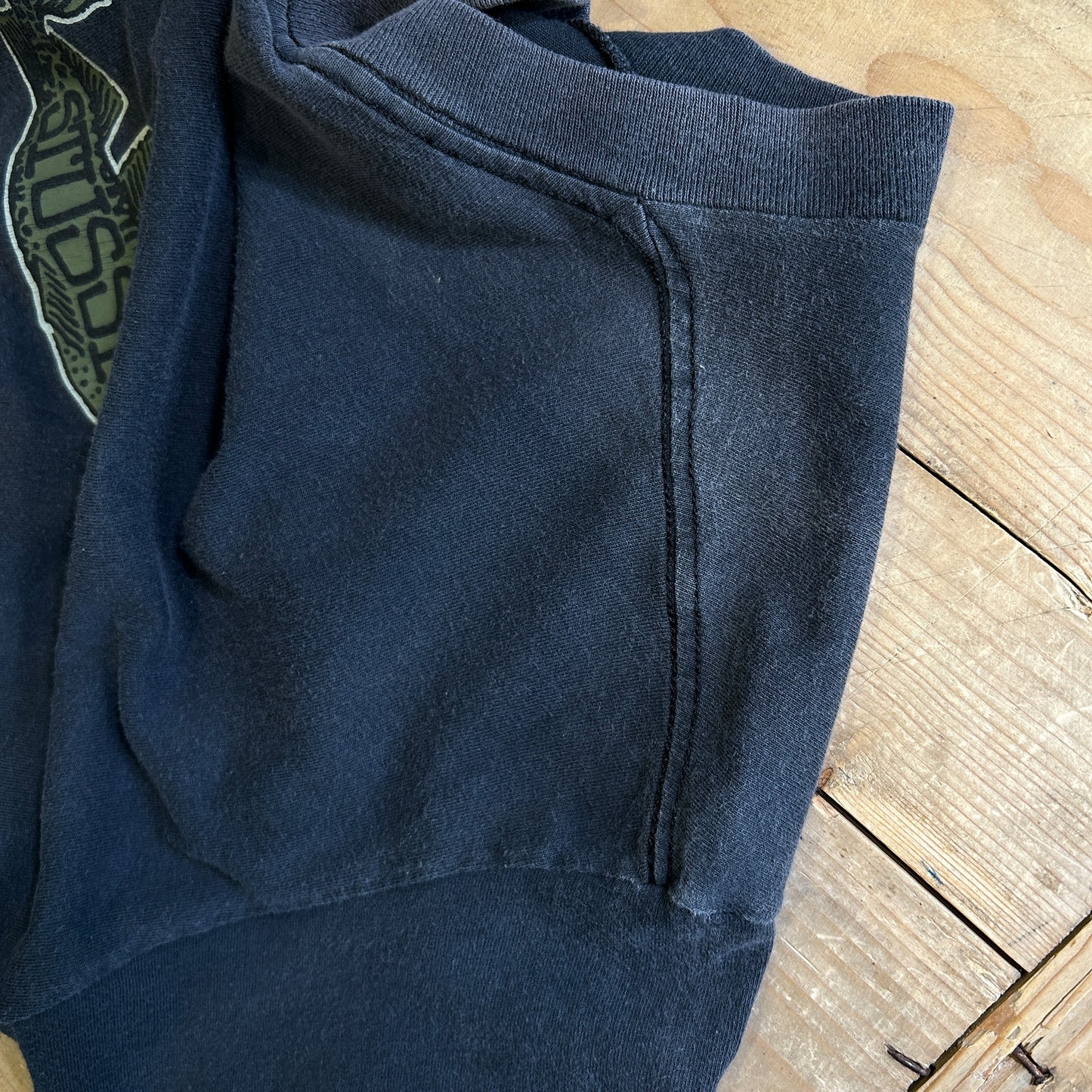 80's Stussy ステューシー Don't Take The Bite... 魚 Tシャツ ブラック (L)/C0434T-SO