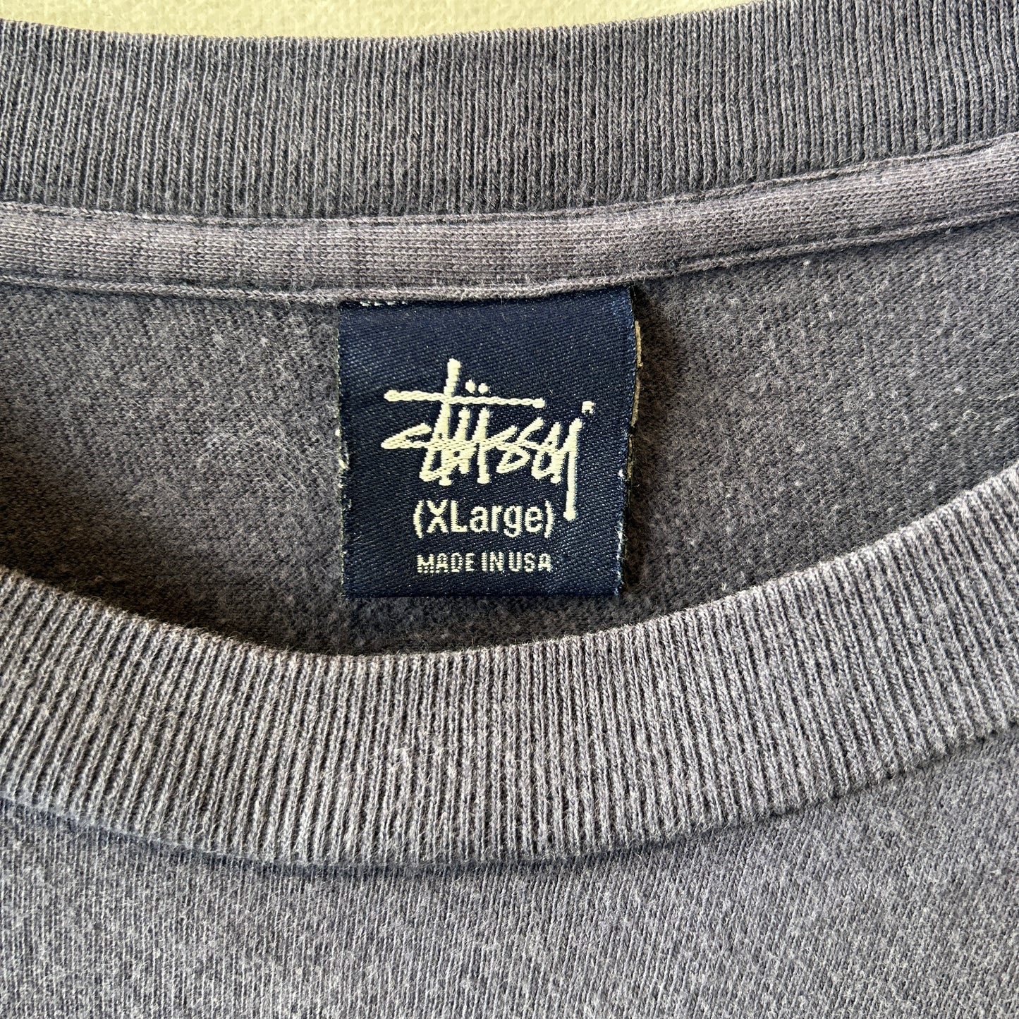 90's Stussy ステューシー LA Lakers ロゴTシャツ USA製 ネイビー(XL)/C0438T-SO