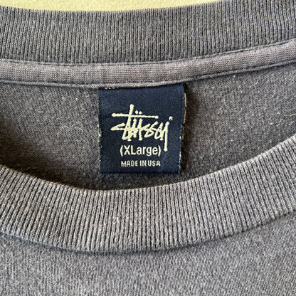 90's Stussy ステューシー LA Lakers ロゴTシャツ USA製 ネイビー(XL)/C0438T-SO