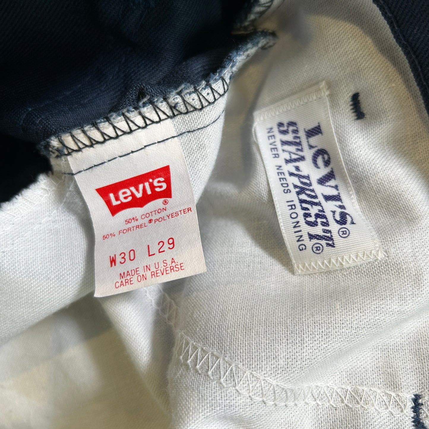 90's Levi's リーバイス 517 STA -PREST カツラギ コットンツイル スタプレ ネイビー(30×29)/A9402P-SO