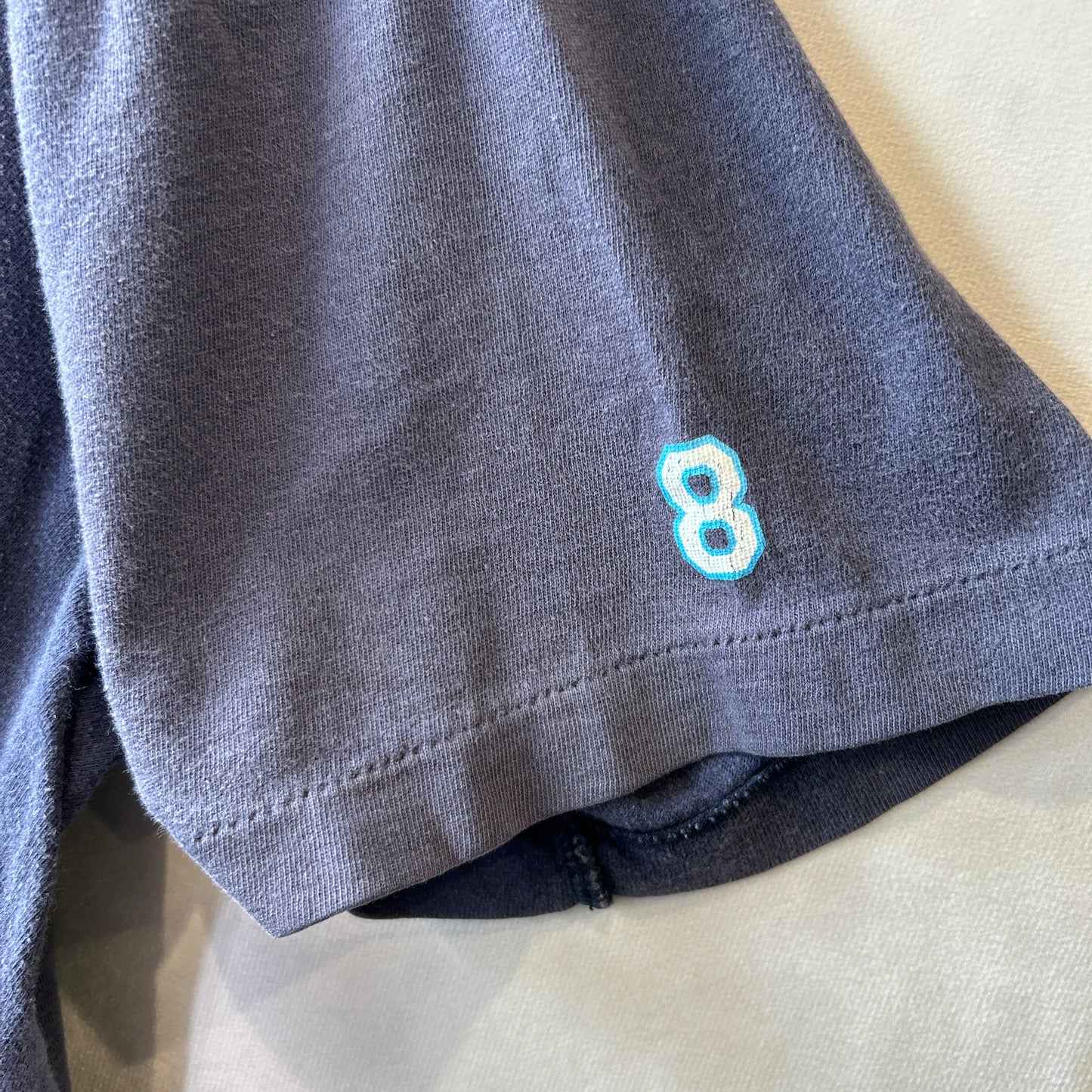 90's Stussy ステューシー LA Lakers ロゴTシャツ USA製 ネイビー(XL)/C0438T-SO