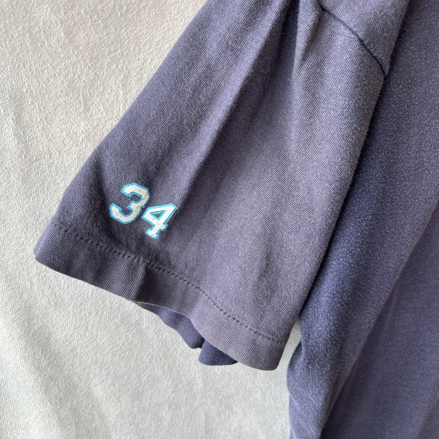 90's Stussy ステューシー LA Lakers ロゴTシャツ USA製 ネイビー(XL)/C0438T-SO