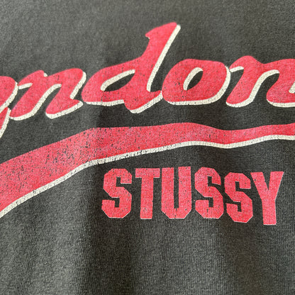 90's Stussy ステューシー Stussy London ロゴTシャツ　ブラック(XL)/C0743T-SO