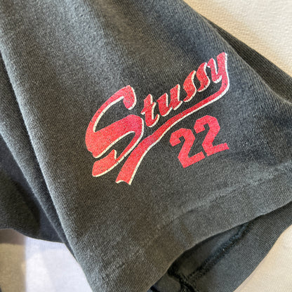 90's Stussy ステューシー Stussy London ロゴTシャツ　ブラック(XL)/C0743T-SO