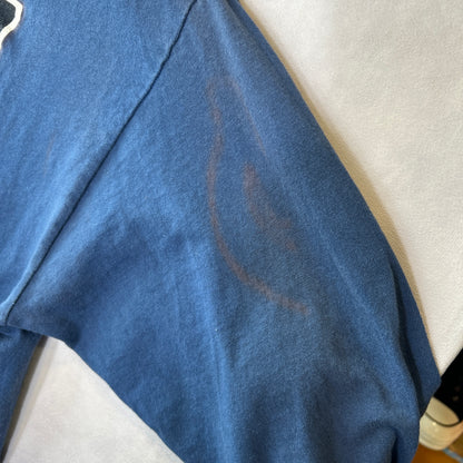 80's Old Stussy ステューシー World Tribe ロゴロンT ブルー 長袖 (L)/C0507T-SO