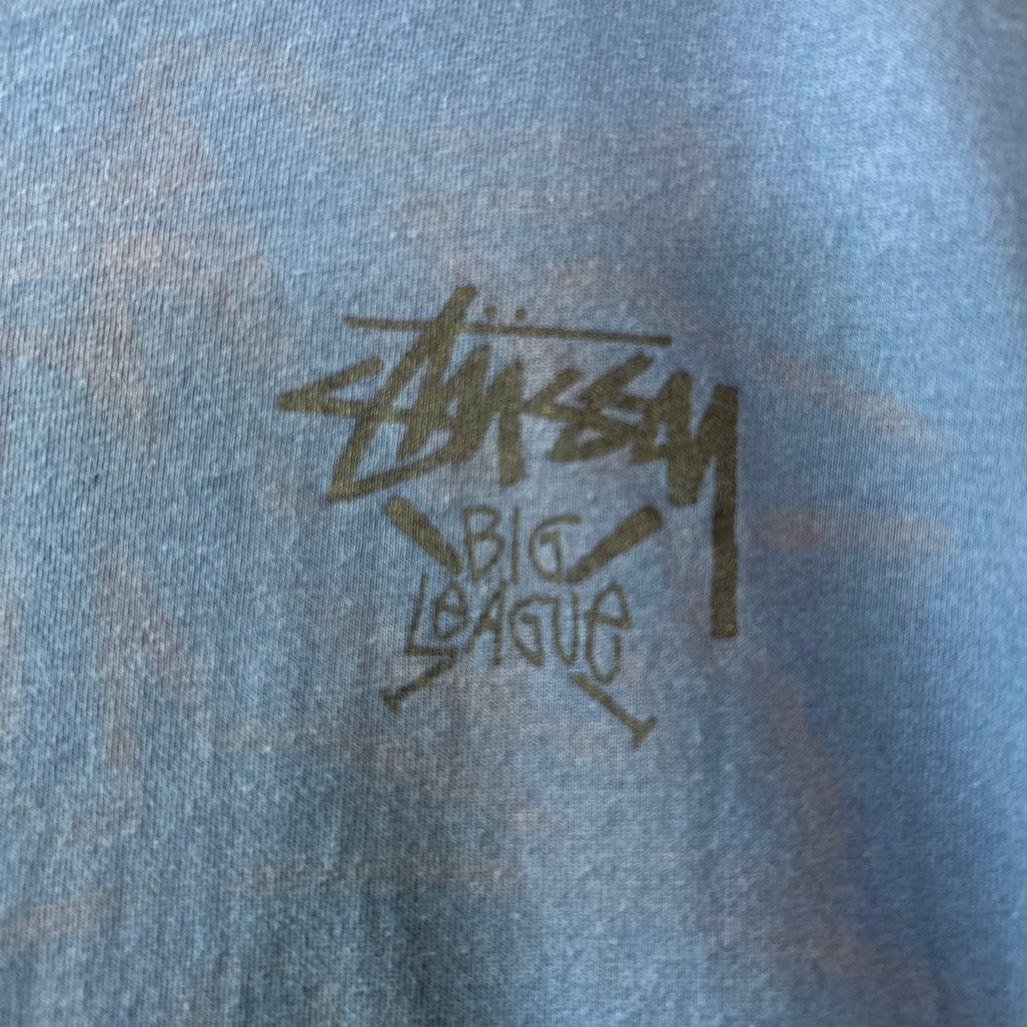 80's Old Stussy ステューシー World Tribe ロゴロンT ブルー 長袖 (L)/C0507T-SO