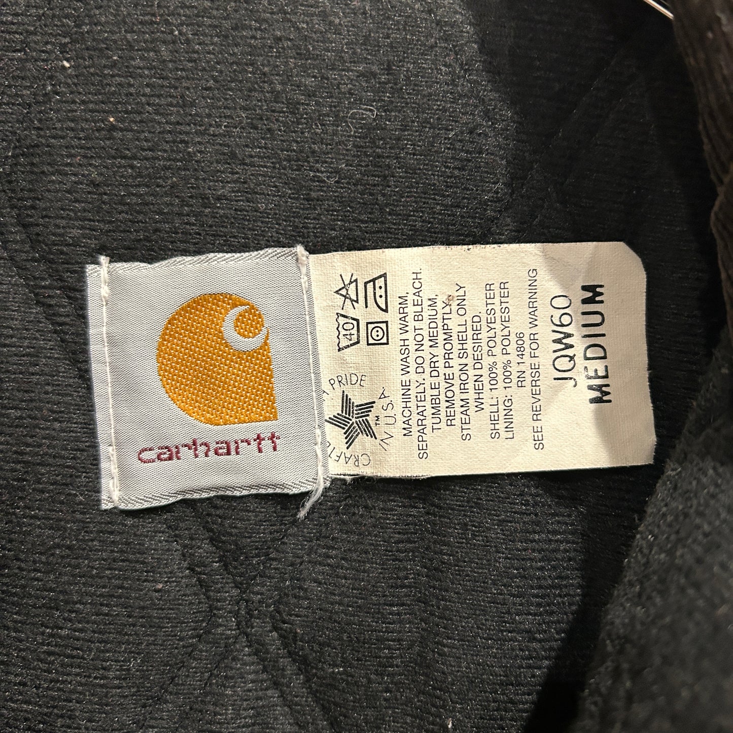 90's Carhartt カーハート JQW60 チェックボンバージャケット 赤黒(M)/B3321J-SO