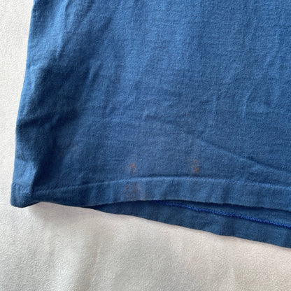 80's Old Stussy ステューシー World Tribe ロゴロンT ブルー 長袖 (L)/C0507T-SO