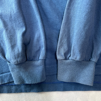 80's Old Stussy ステューシー World Tribe ロゴロンT ブルー 長袖 (L)/C0507T-SO