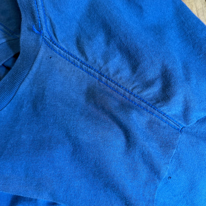 80's Old Stussy ステューシー World Tribe ロゴロンT ブルー 長袖 (L)/C0507T-SO