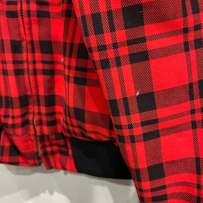 90's Carhartt カーハート JQW60 チェックボンバージャケット 赤黒(M)/B3321J-SO