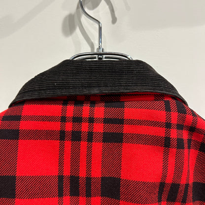 90's Carhartt カーハート JQW60 チェックボンバージャケット 赤黒(M)/B3321J-SO