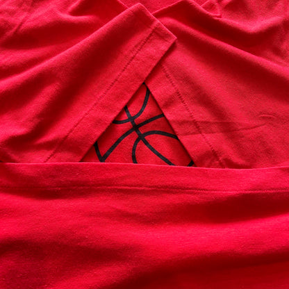 80's NIKE AIR JORDAN ウィングロゴTシャツ 赤(L)A6360T-SO